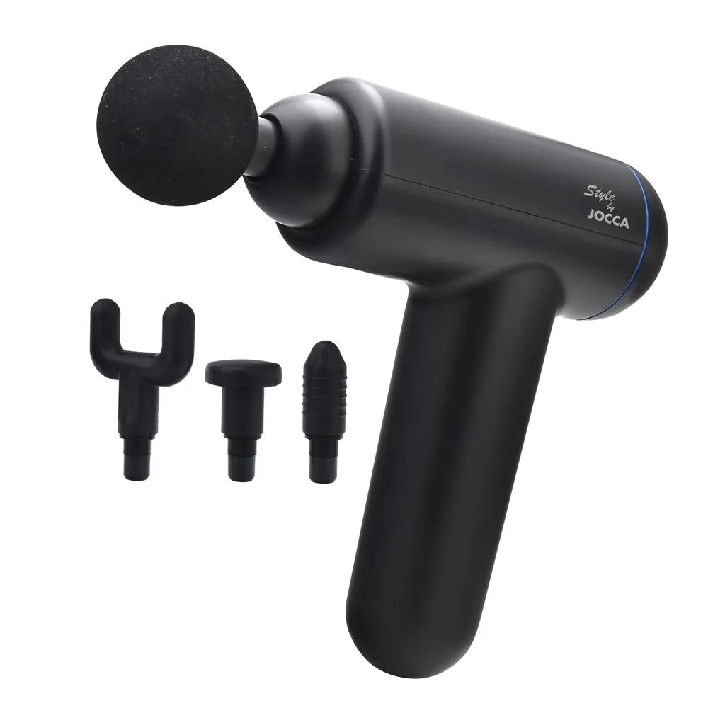Mini-Massagepistole, 6 Geschwindigkeitsstufen, 4 Massageköpfe