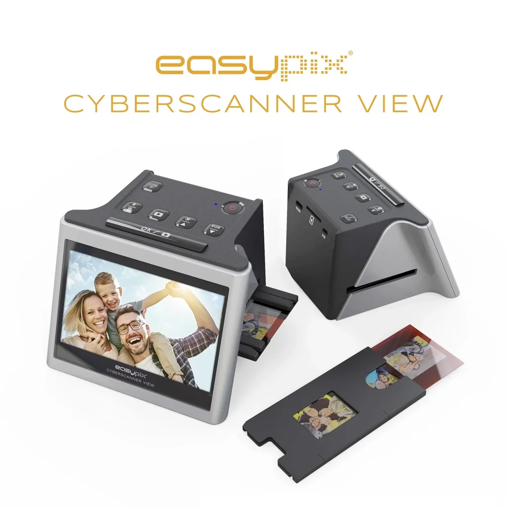 3in1 Dia- & Film-Scanner mit 14MP Sensor, Einfache Handhabung, 5",12,7cm Display, Bis 22MP Auflösung