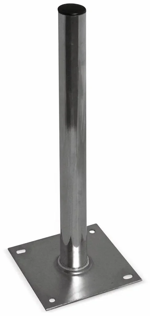 Standfuß Stahl 60 cm, 48 mm Rohr, Platte 19 x 19 cm