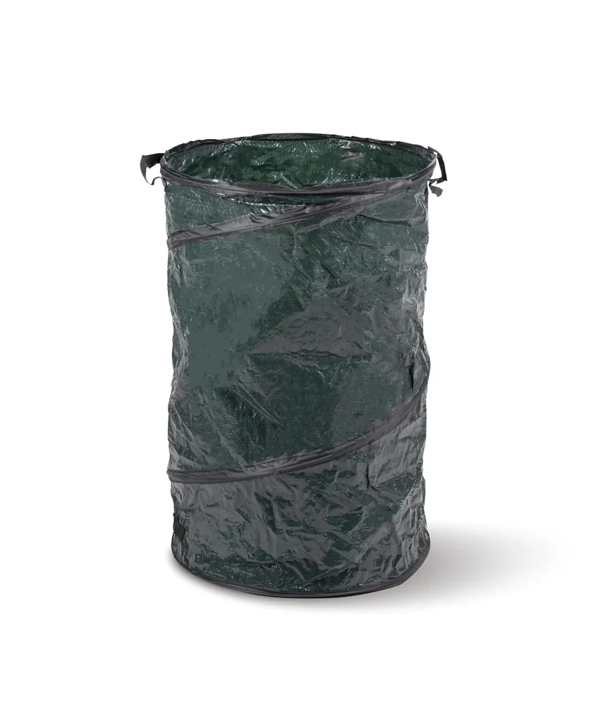 Gartenabfallsack Pop-Up, 120 Liter, Dunkelgrün, 75 x 45 cm