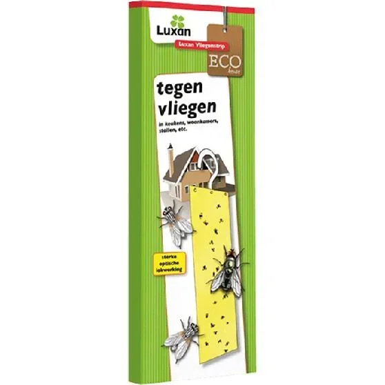 Luxan Fly Tape / Fliegenfalle / Klebestreifen mit Haken - ECO ungiftig -