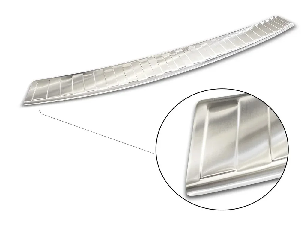Edelstahl Ladekantenschutz, VW Transporter T6-135,9cm, '15-'19> Erstausrüster Qualität, gebürstet, entgratete Kante