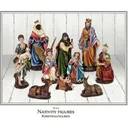 Krippenfiguren - Weihnachtsfiguren für die Krippe - Set mit 10 Stück - 8 bis 20 cm