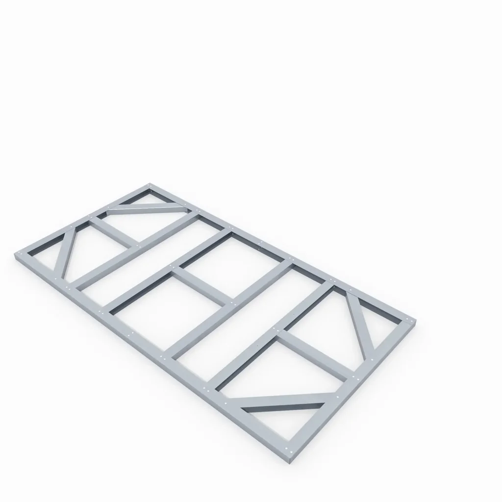 Fundamentbodenrahmen 8x4 für Skillion