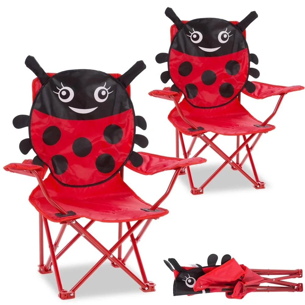 Kinder-Gartenstuhl / Klappstuhl / Klappstuhl - 2tlg. - Marienkäfer - 61x56x34cm