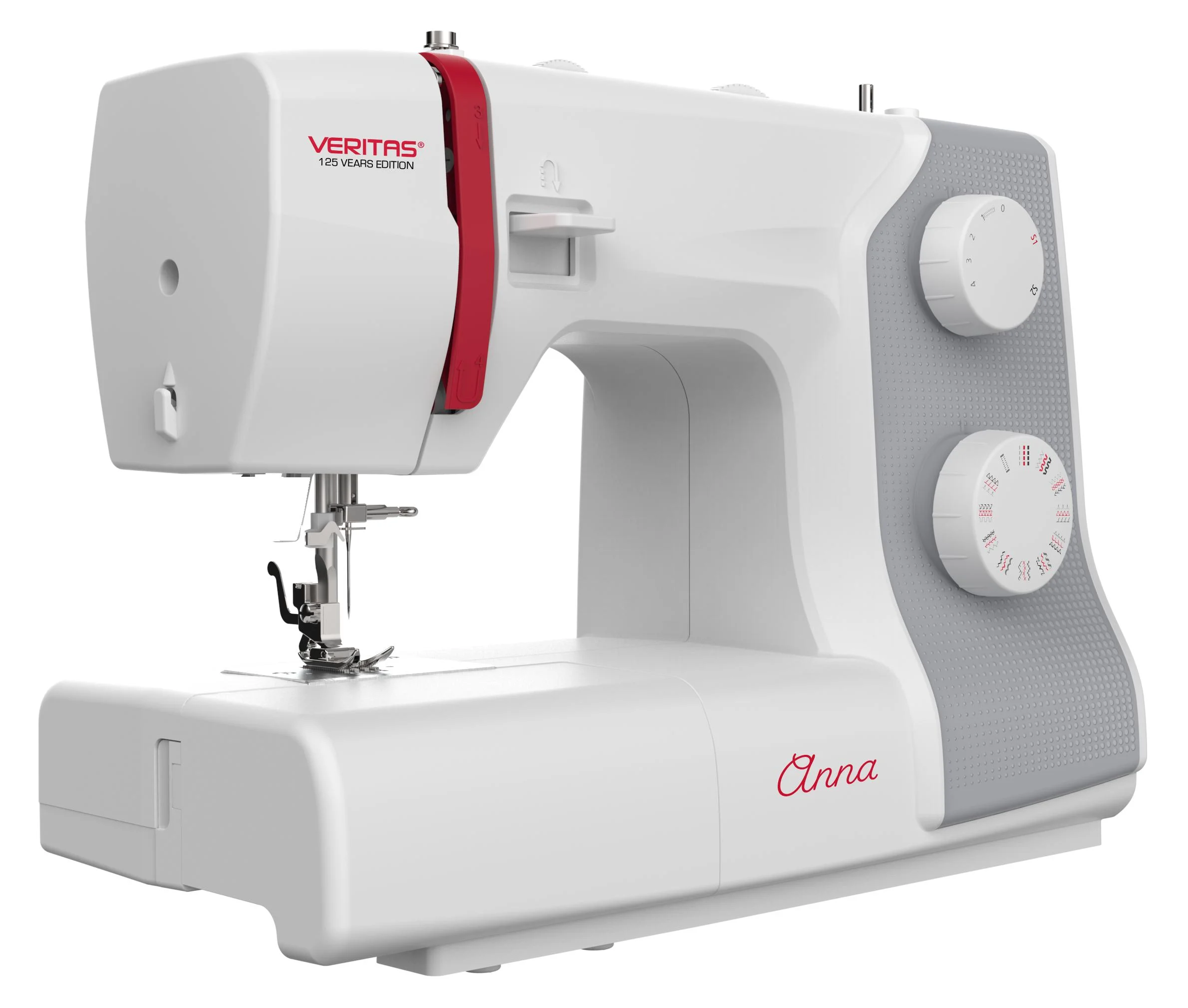 Nähmaschine „Anna“ 1-Stufen-Knopflochautomatik, 32 Stichprogramme