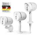 HD-Außenkamera mit LED-Licht und Bewegungserkennung weiß