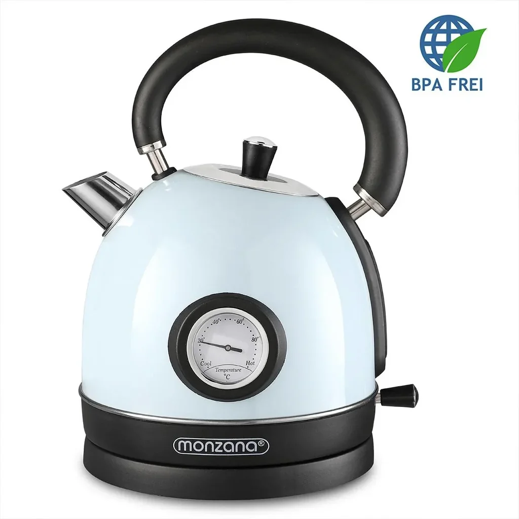Elektrischer Retro-Wasserkocher 1,8 L Kapazität / 2200 W - Blau