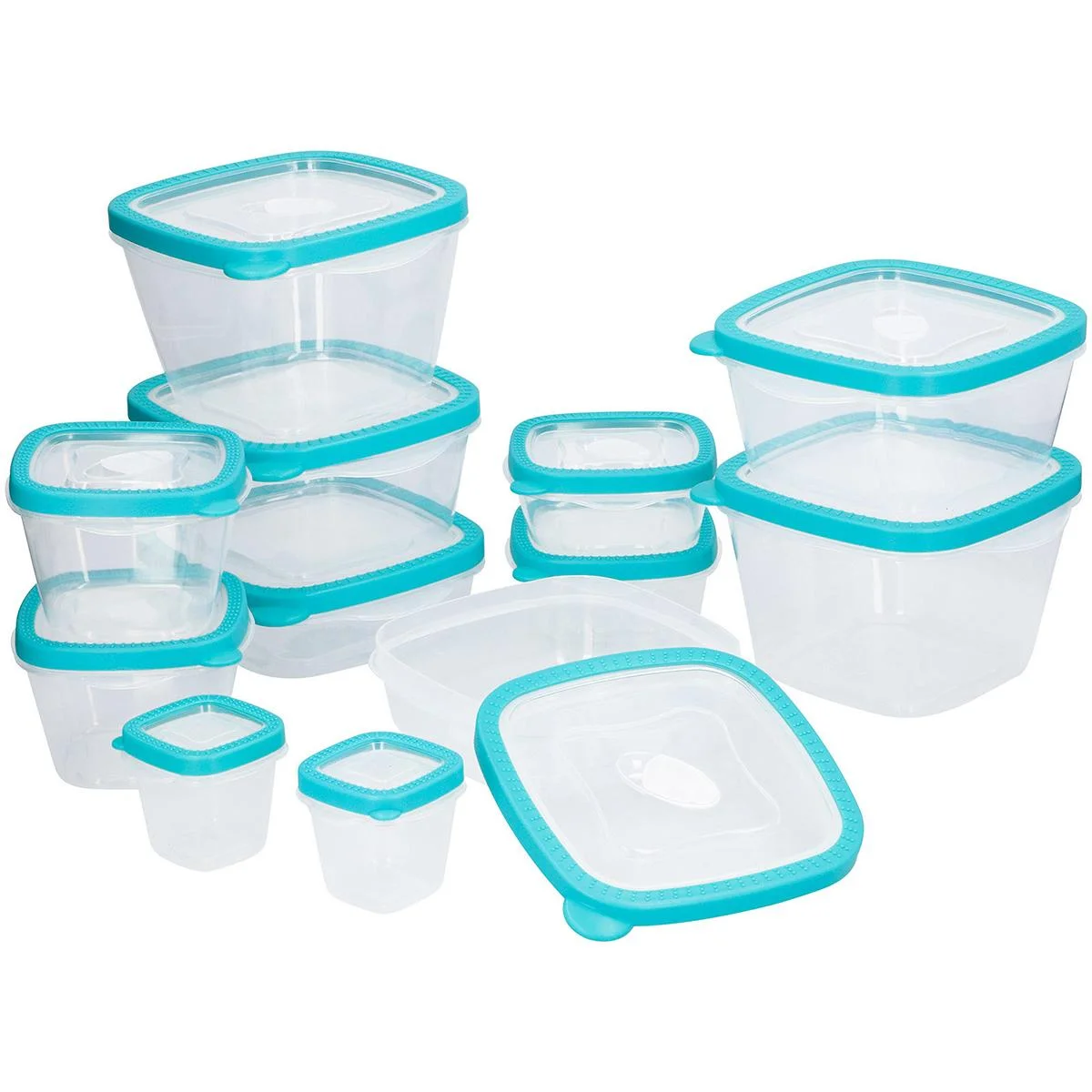 Edco Lebensmittel-Aufbewahrungsboxen 24 Stk. Türkis BPA-frei