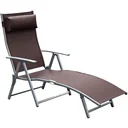 Sonnenliege Strandliege Gartenliege Relaxliege klappbar mit Kissen Braun 137 x 63,5 x 100,5 cm