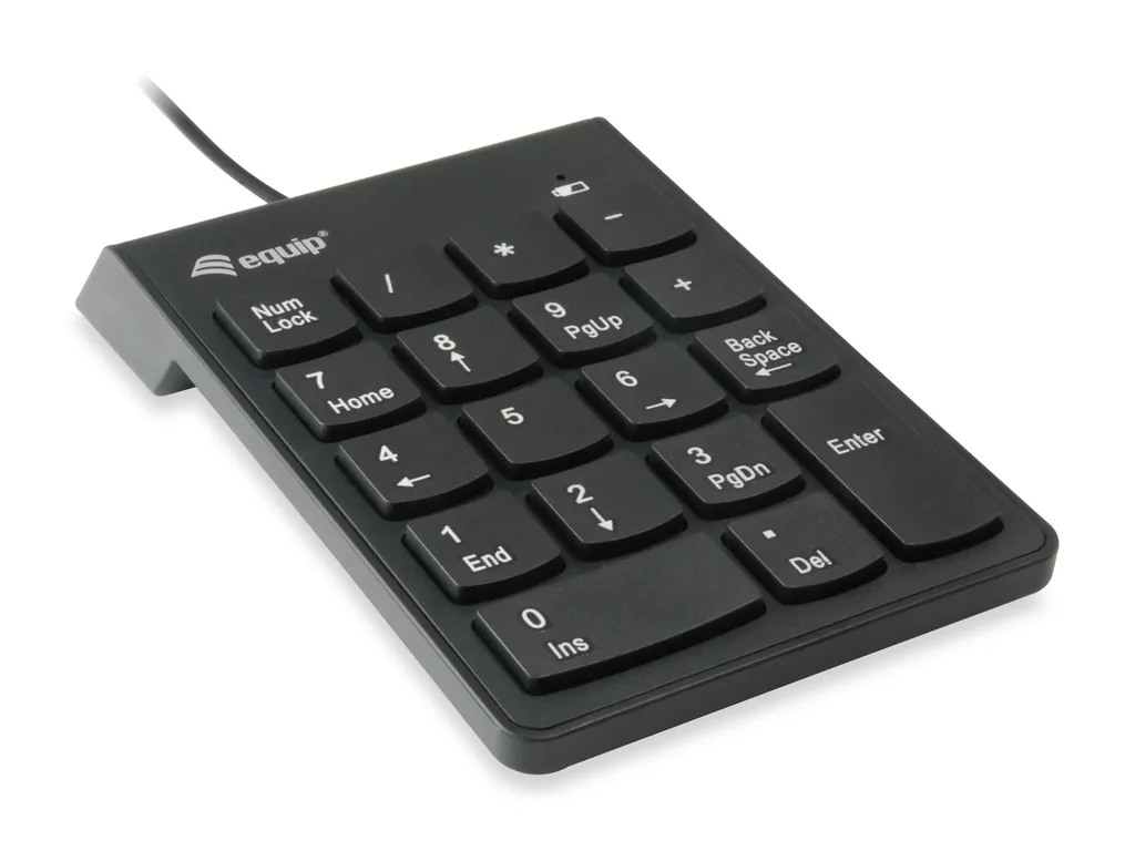 USB Nummernblock Keypad 245205, Plug-and-Play, schwarz