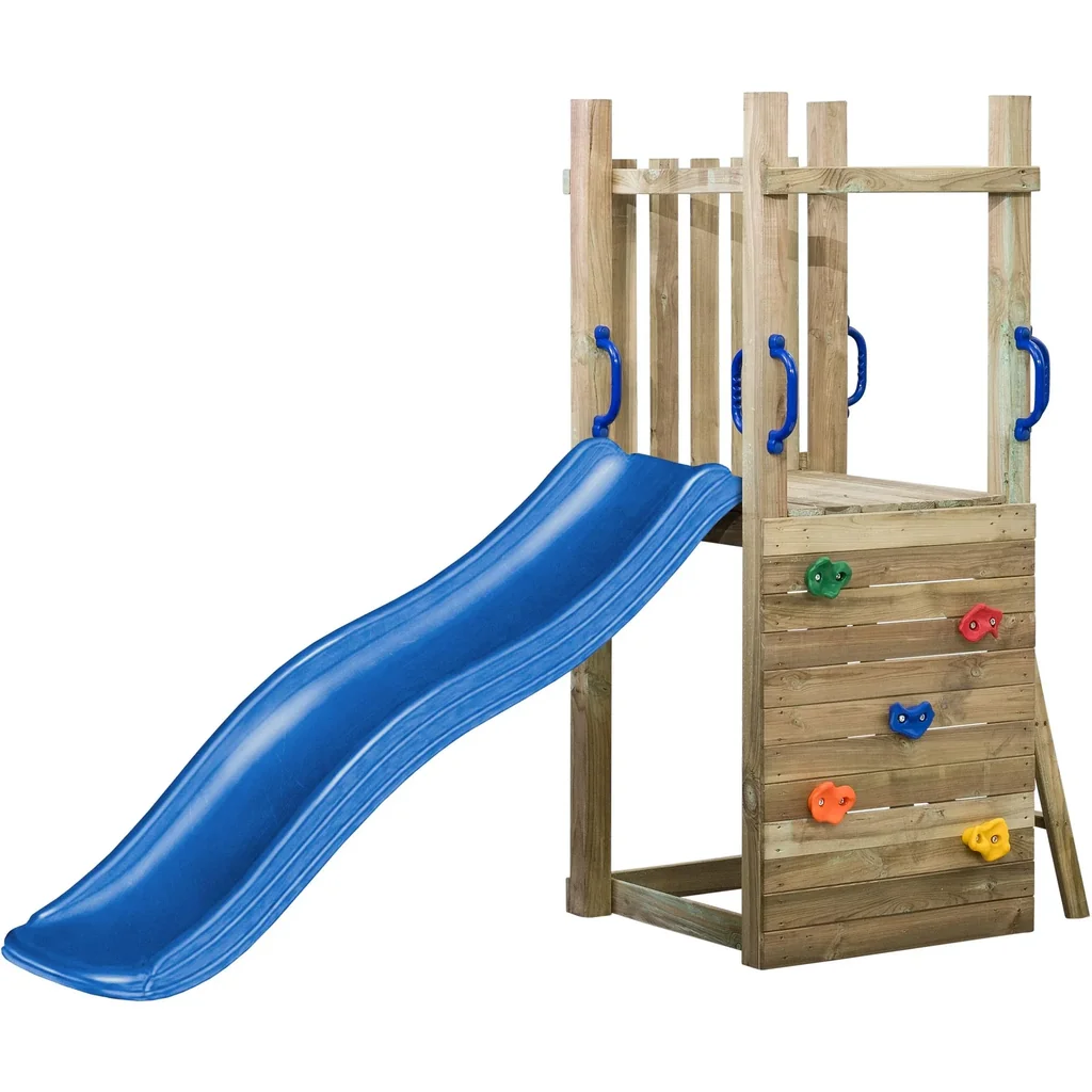 Spieltürm Irma mit Rutsche grün