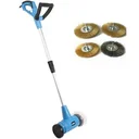 Elektrische Wildkrautbürste / Fugenreiniger mit 2 zusätzlichen Metallbürsten - 400W - 340 x 275 x 1230mm -GFR 401