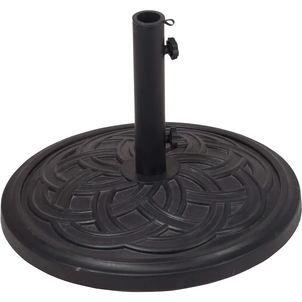 Pro Garden Sonnenschirmfuß - Polystone - für Sonnenschirmstangen mit einem Durchmesser von 30/35/38mm - Schwarz