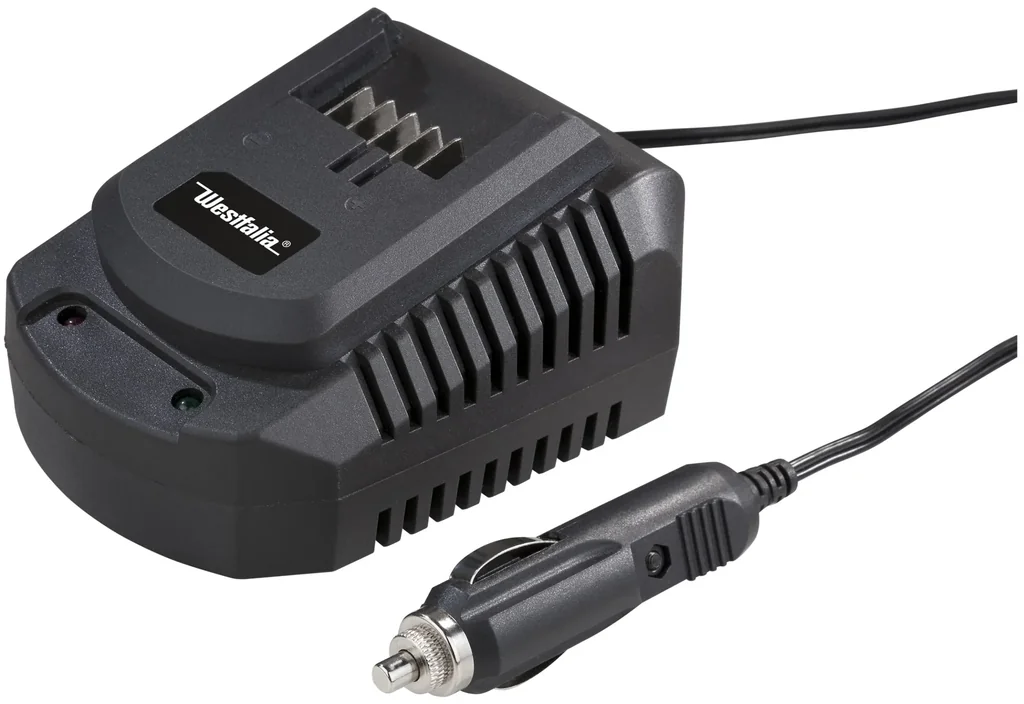 18 Volt Li-Ion Ladegerät mit 12 Volt Zigarettenanzünder Stecker ALG18-Z