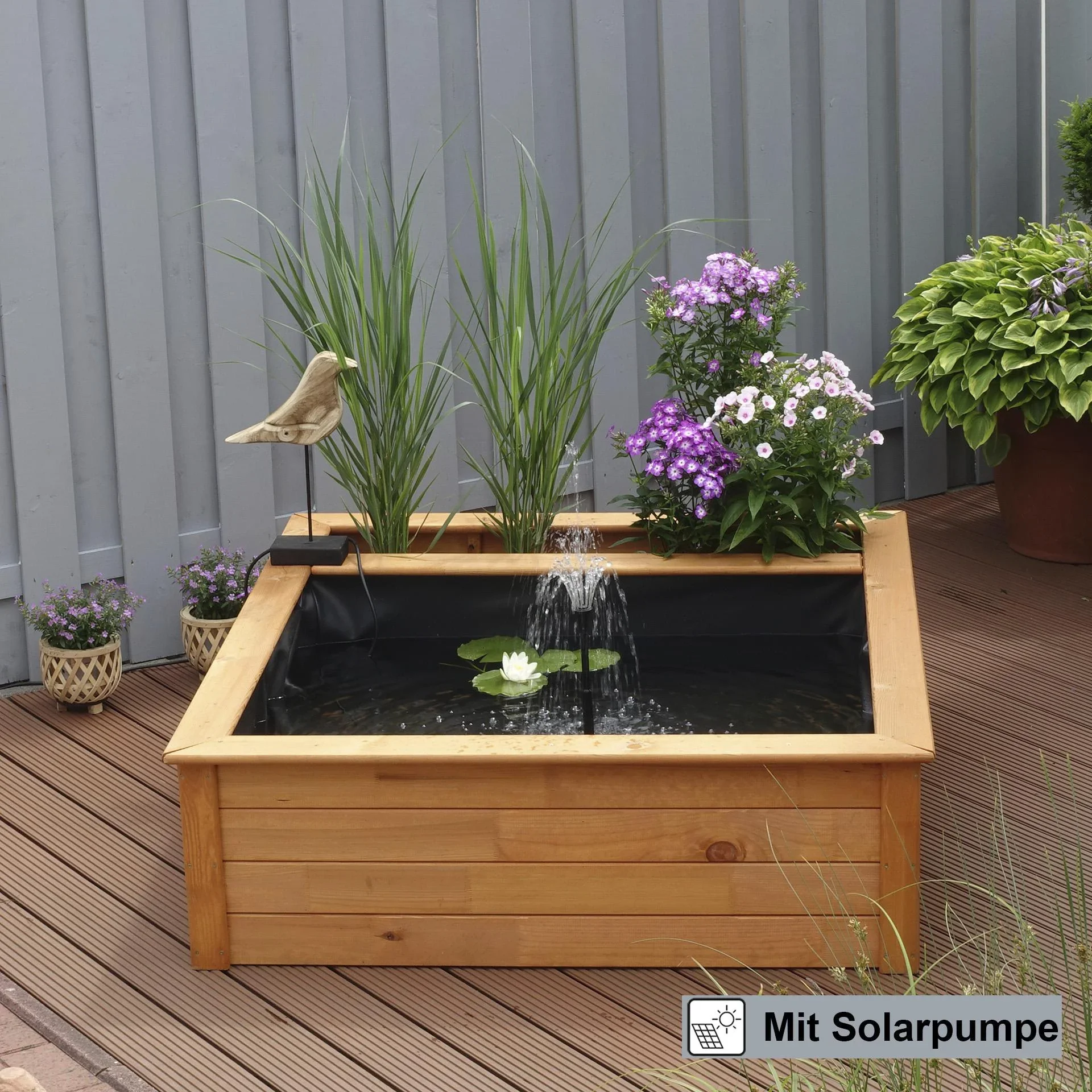 Hochteich mit seitlicher Pflanzzone Solar