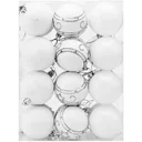 Kugeln - Christbaumbeleuchtung - Christbaumschmuck - 24er Set Weiß