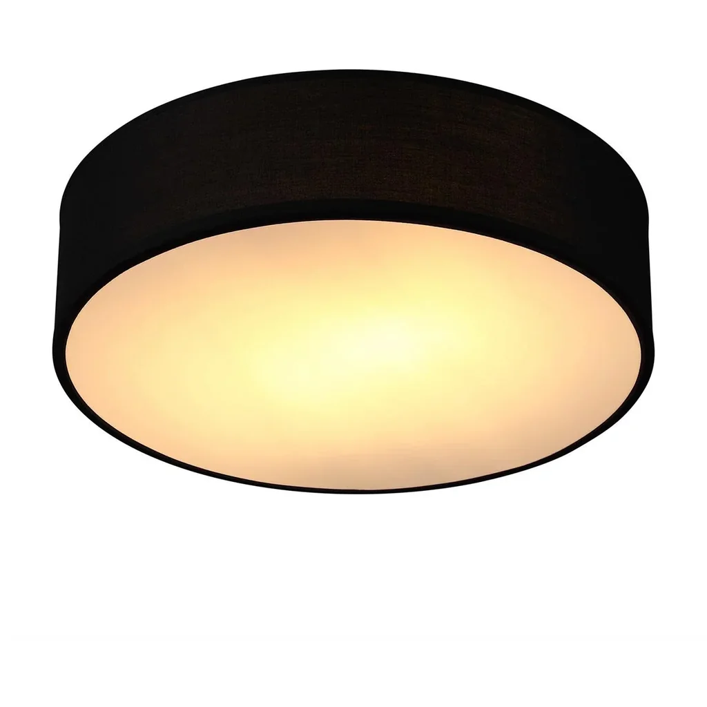 Deckenleuchte schwarzer Stoff - Ø38cm