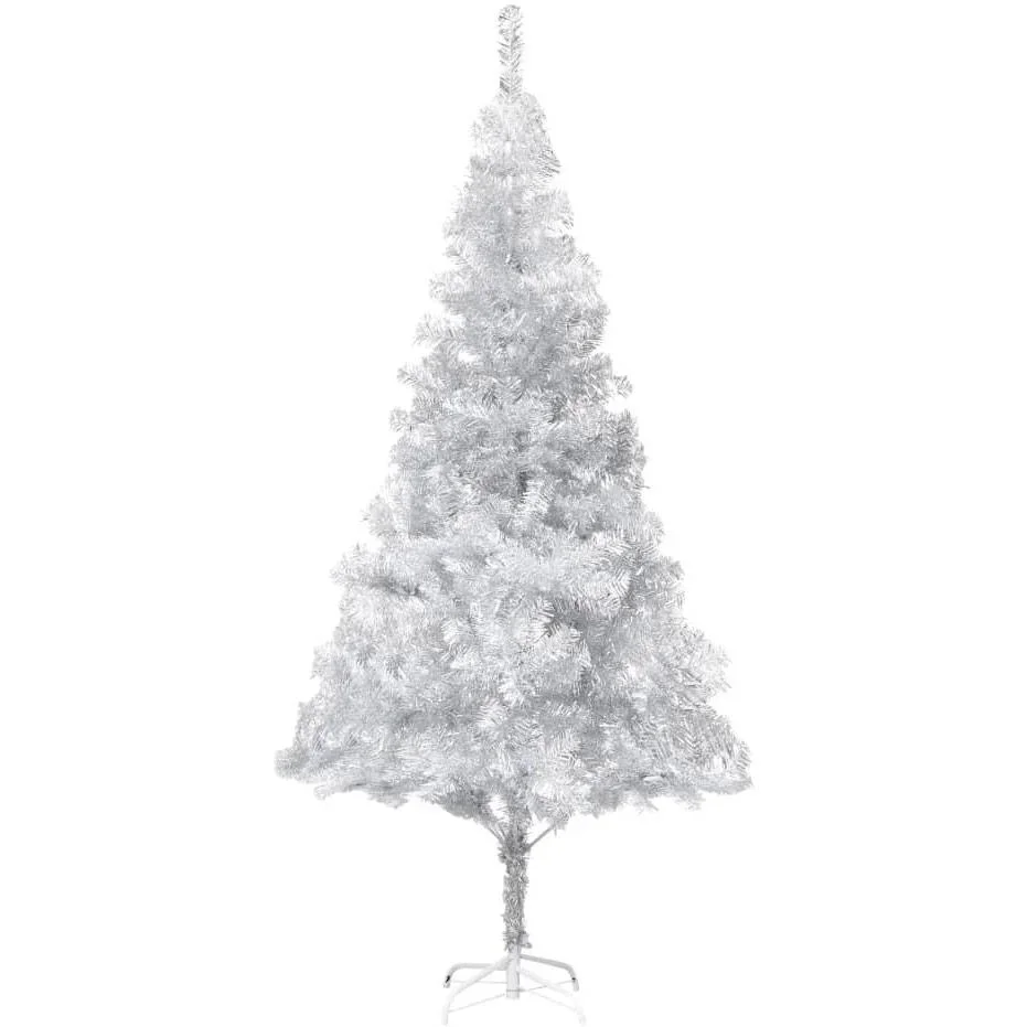 Weihnachtsbaum mit Ständer 210 cm PET silberfarben