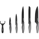 Küchenmesserset - 6-teilig - Carbon - Schwarz
