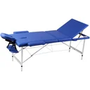 Klappbare Massageliege 3 Zonen mit Aluminiumrahmen (blau)