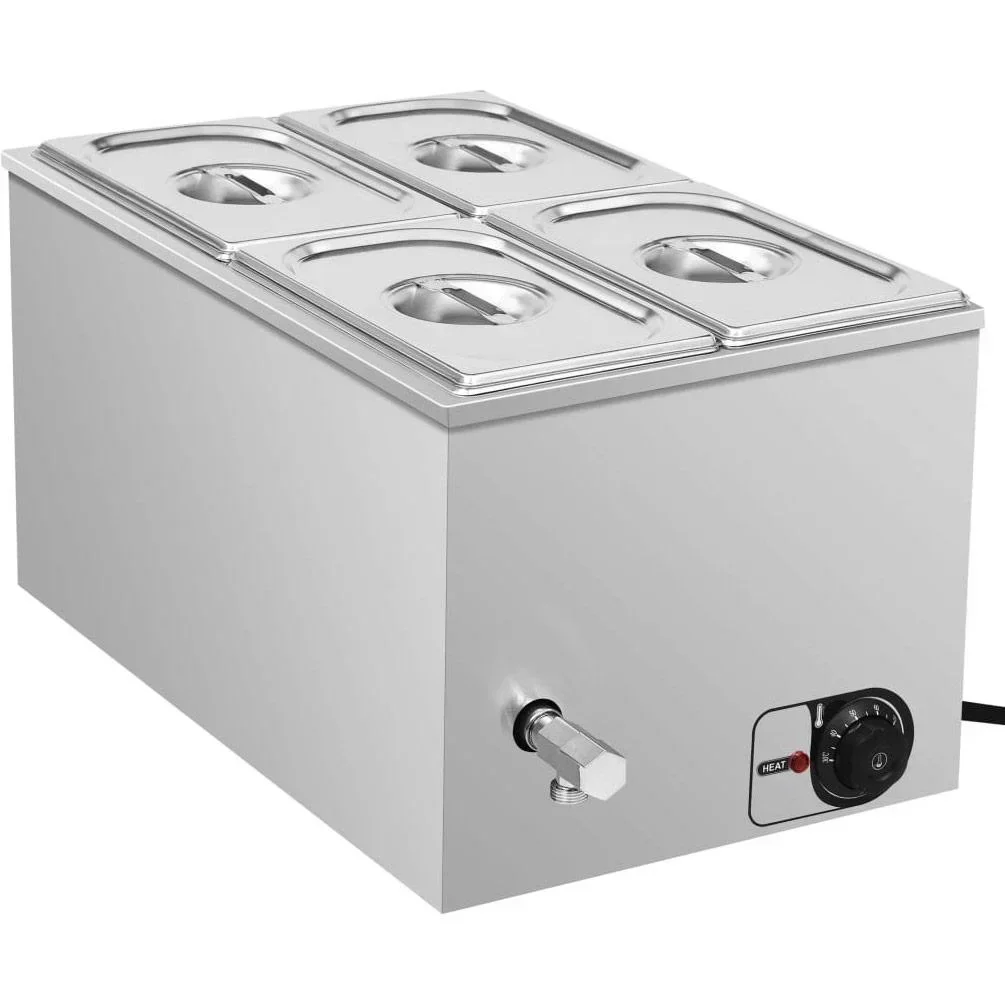 Speisenwärmer Bain-Marie 1500 W GN 1/4 Edelstahl