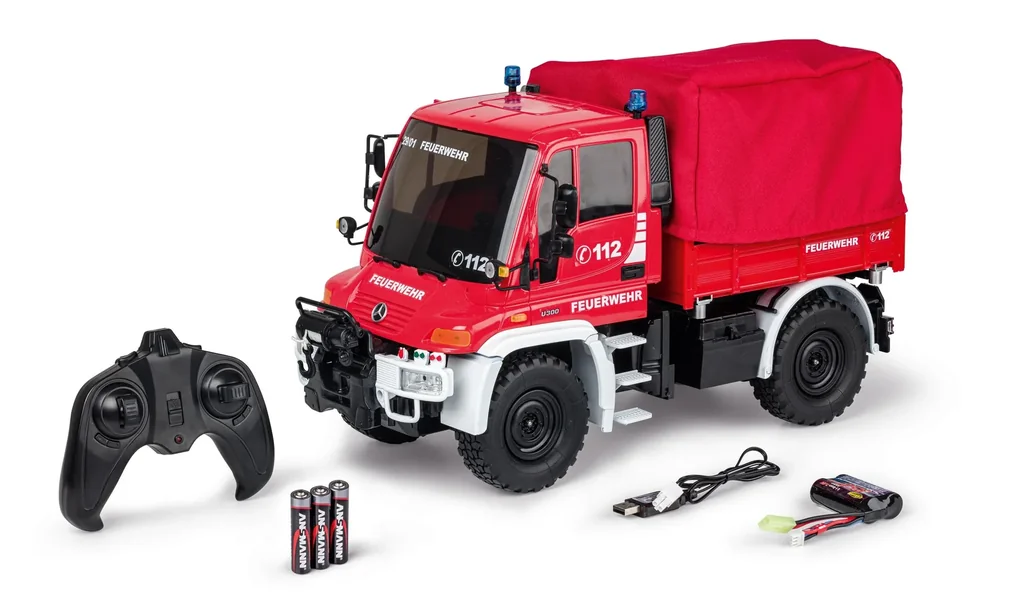 Feuerwehrwagen MB Unimog U300 2.4 G 100 % RTR 1:12