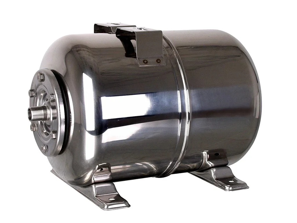 Hauswasserwerk Druckkessel Membrankessel Edelstahl 24 L 33,25 mm (1" AG)
