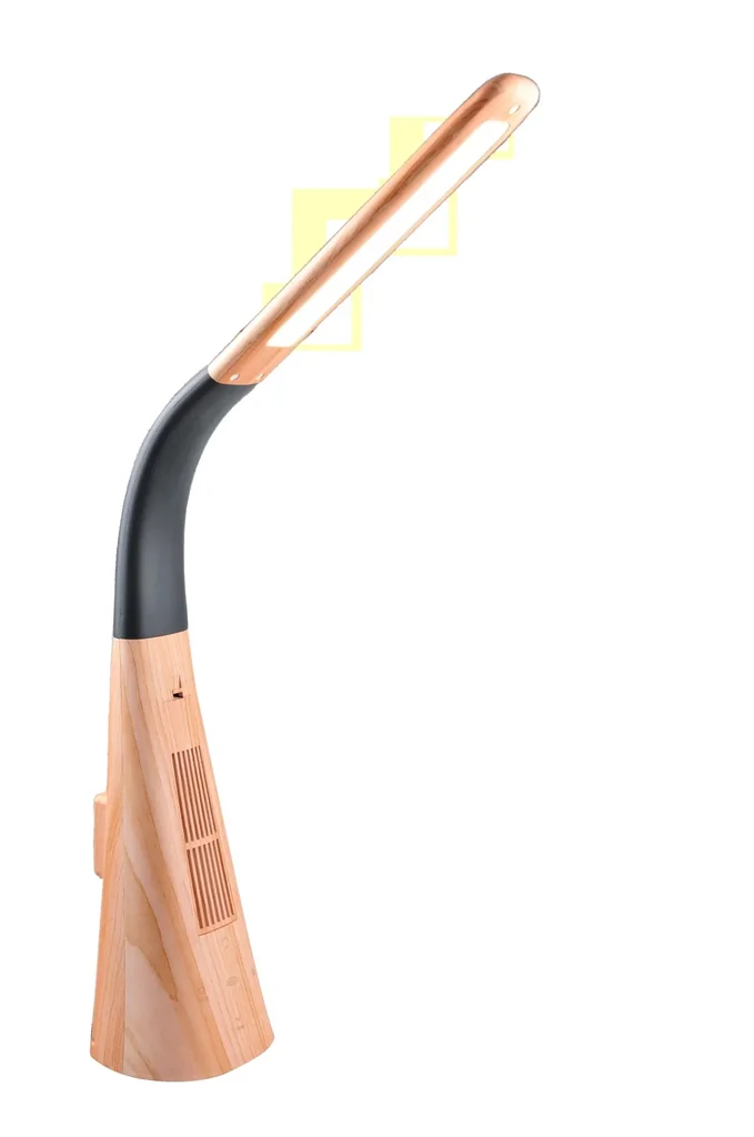 LED Tischleuchte "Ionic Light" mit integriertem Lufterfrischer in Holzoptik