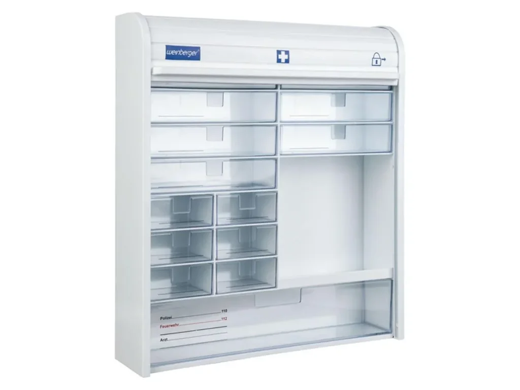 Medizinschrank mit Jalousie