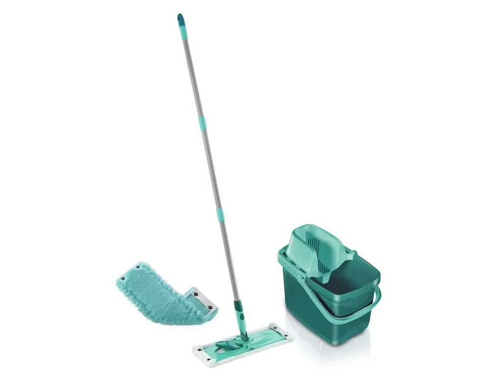 Set Eimer 12 Liter mit Presssieb, Bodenwischer, Set "Combi M + Wischbezug static plus"