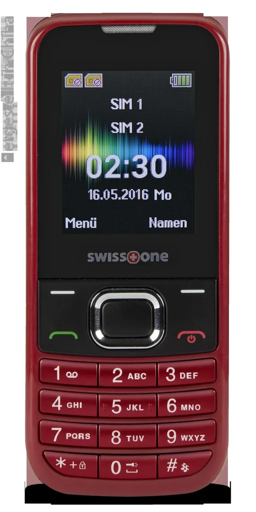 Mobiltelefon SC 230 rot mit Dual Sim, Bluetooth, Taschenlampe, Farbdisplay, Freisprechfunktion
