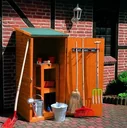 Geräteschrank groß honigbraun