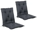 Sitzkissen - 2er Set - Anthrazit 116x57x7cm
