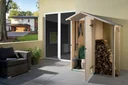 Garten-/Terrassenschrank 351 A Gr.1 B x H x T 162 x 196 x 105 Satteldach, 14 mm, Einzeltür, Schleppdach 50 cm
