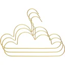 3er Set Kinderkleiderbügel - Wolkenmotiv - Gold