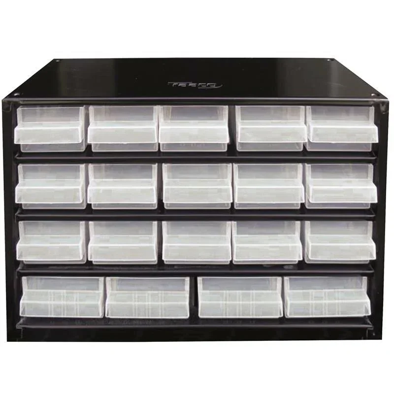 Stahl-Schubladenschrank mit 19 Schubladen - 30,6 x 15 x 19,5 cm