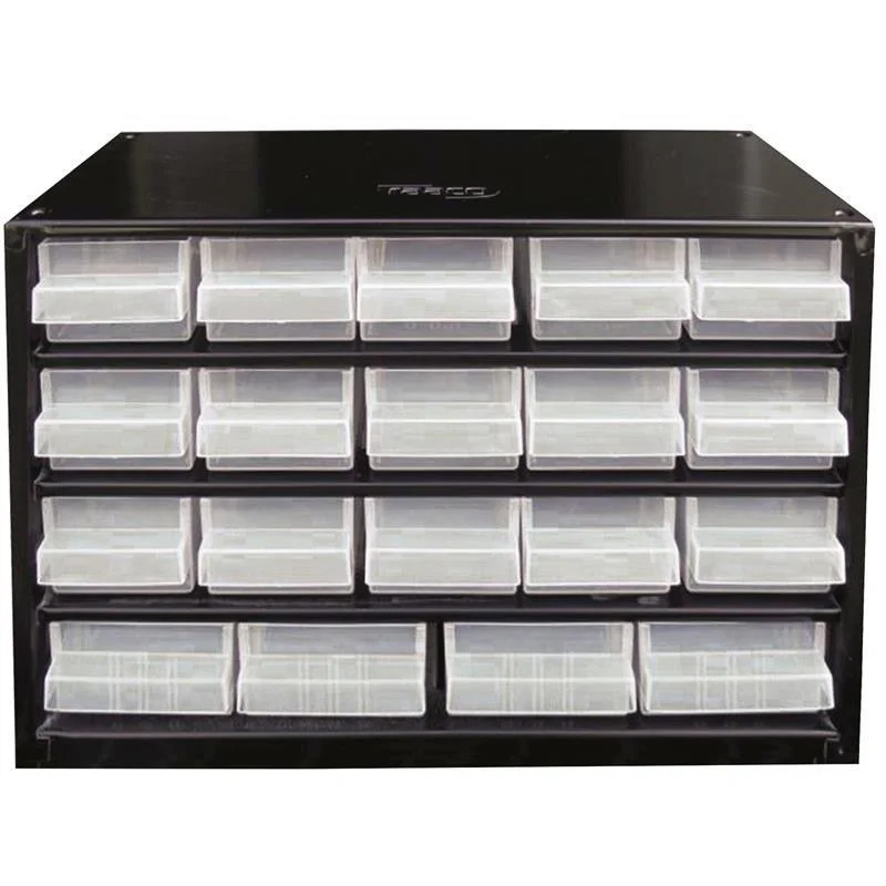 Stahl-Schubladenschrank mit 19 Schubladen - 30,6 x 15 x 19,5 cm