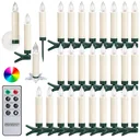 LED-Weihnachtsbaumlichter - Weihnachtsbaumschmuck - Set mit 30 farbigen Lichtern, ferngesteuert