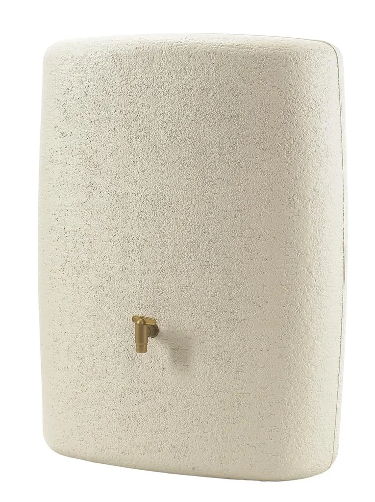 TERRA Wandtank / Regentonne 275 l, sandbeige, inkl. Auslaufhahn in Messingoptik