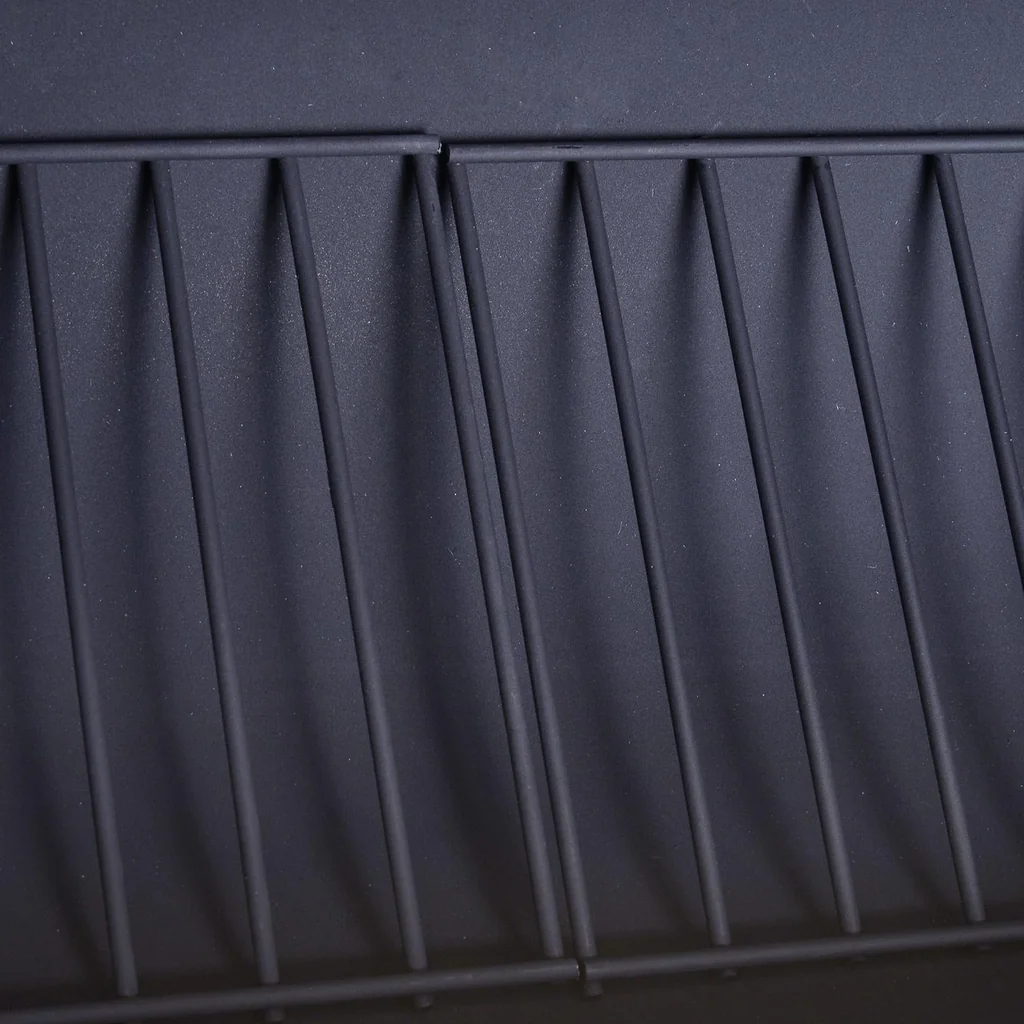 Smoker Grill BBQ Holzkohlengrill Grillwagen mit 2 x Brennkammer Schornstein Schwarz 124 x 53 x 108 cm