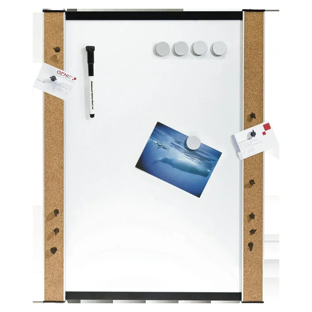 Whiteboard + Magnettafel + Korkrand für Notizzettel