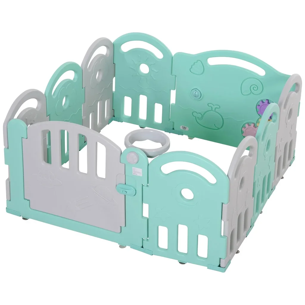 Baby Laufgitter mit Ballkorb und 3 Zahnräder