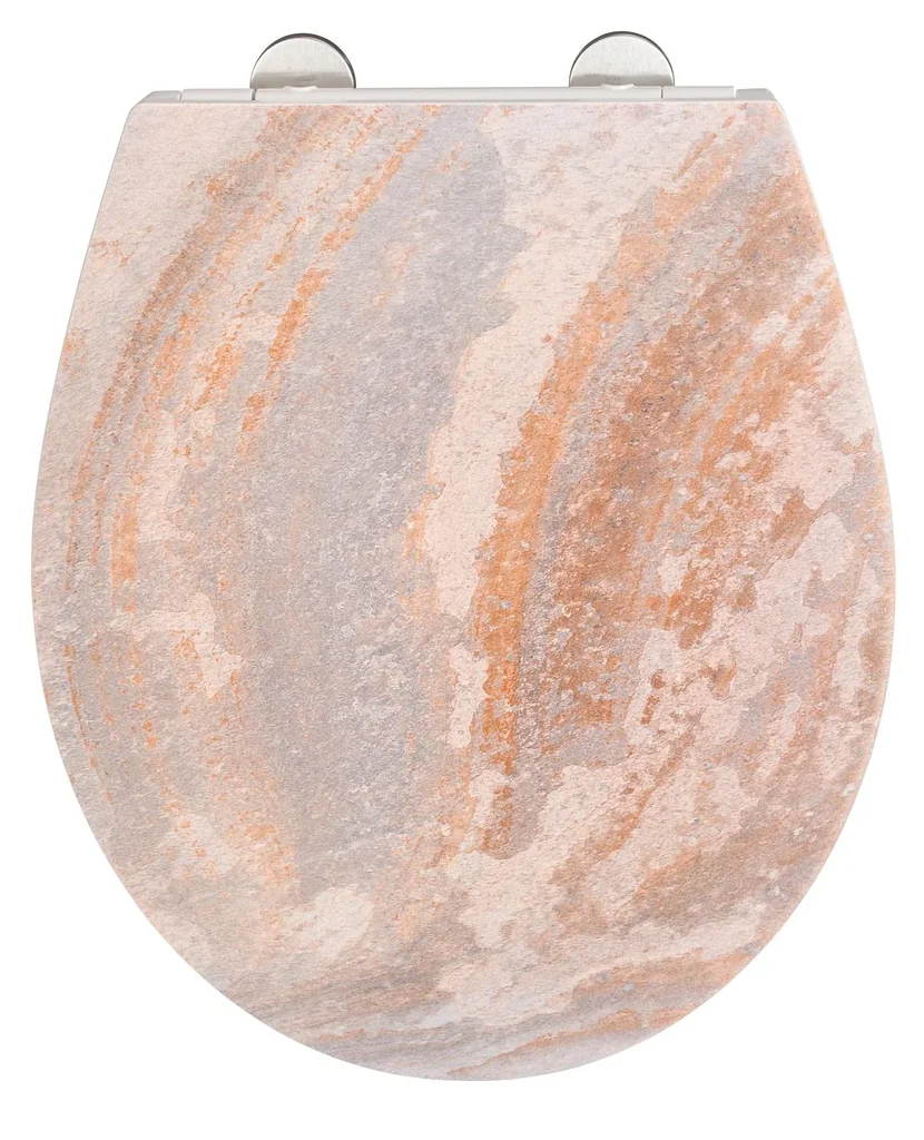 Premium WC-Sitz Canyon mit Relief, aus antibakteriellem Duroplast, mit Absenkautomatik