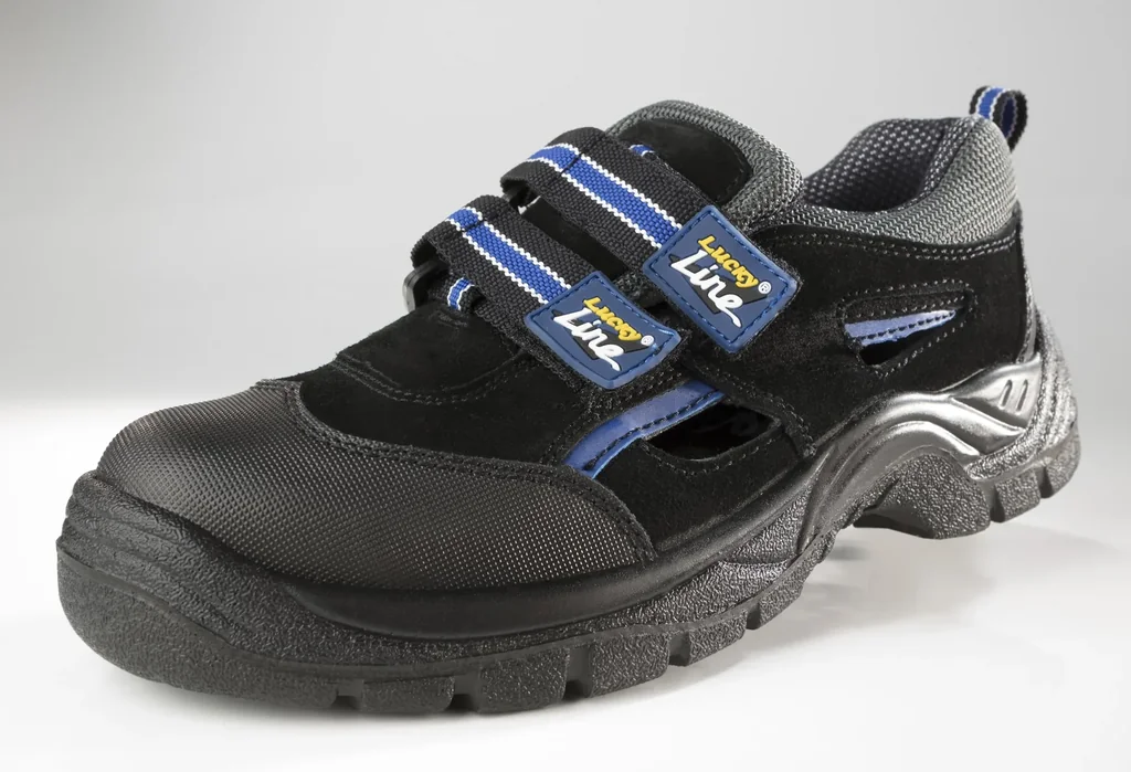 Sicherheits- und Arbeitssandalen S1, Farbe schwarz/blau, Gr. 39