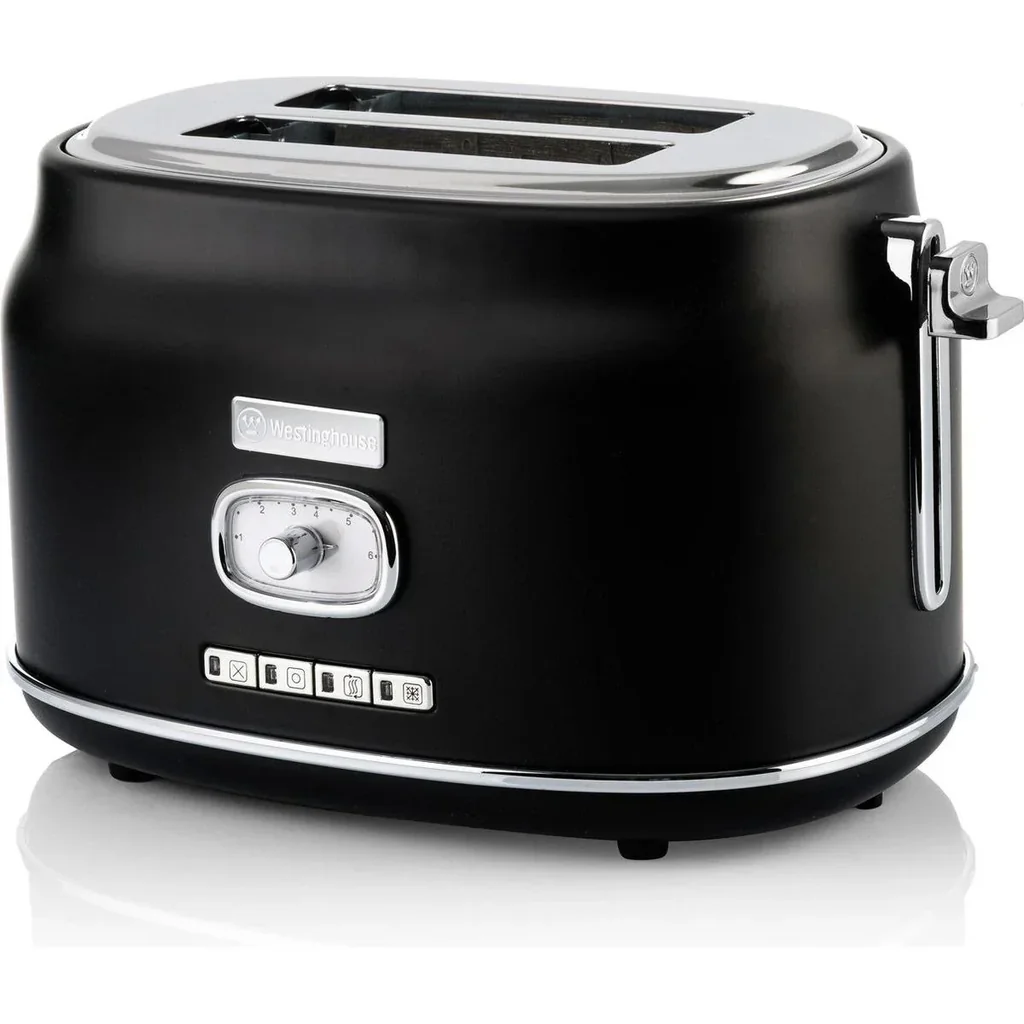 Retro-Toaster - 2-Scheiben-Toaster - Schwarz