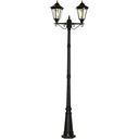Solar Lampenmast - Doppelt - Schwarz - 22 x 72 x 248 cm