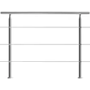 Geländer - Edelstahl - 150 cm - 3 Pfosten