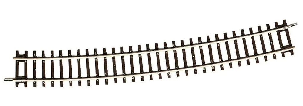 12 StückGebogenes Gleis R10, Radius 888 mm, Bogenwinkel 15°