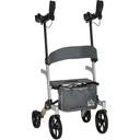 Rollator mit Stuhl Faltbarer Gehwagen Gehhilfe für Senioren mit 4 Rädern Stauraum Bremse höhenverstellbar Leichtgewicht
